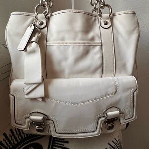 COACH Poppy Leather Push Lock Tote A1269-17924